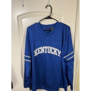 Men's Large Active University Of Kentucky Wildcats Blue Sweatshirt Polyester